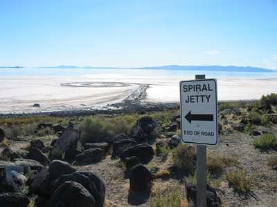 Spiral Jetty sign