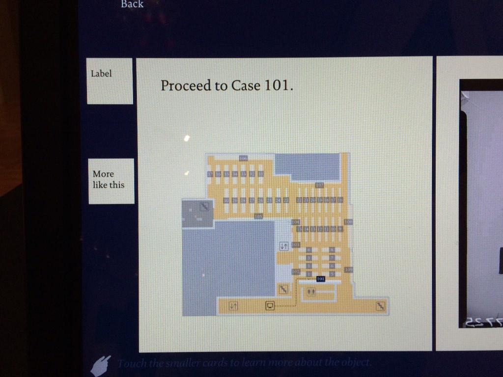 computer screen with map of met museum